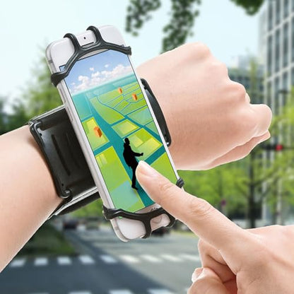 Running Armband for Phone, Sports Touchscreen Armband, Waterproof and Breathable, Adjustable for Fitness and Workouts(Black)