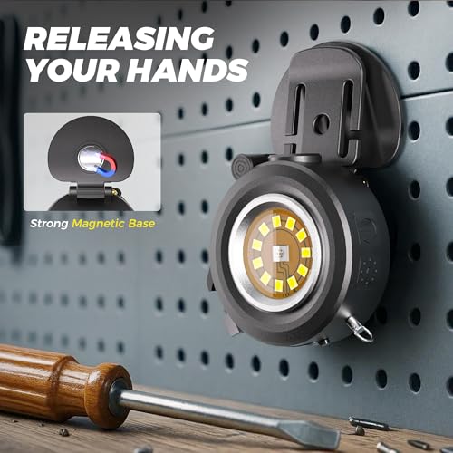 HOKOILN Clip On Hat Light 2-Pack, Rechargeable LED Cap Light & Headlamp