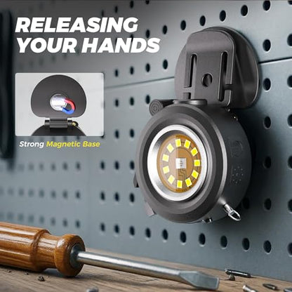 HOKOILN Clip On Hat Light 2-Pack, Rechargeable LED Cap Light & Headlamp