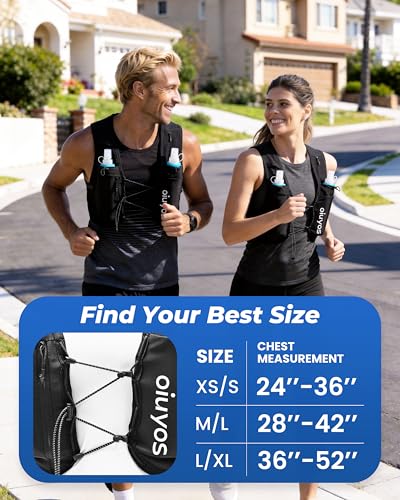 Running Vest (Large) & 2 Pack Soft Water Bottle