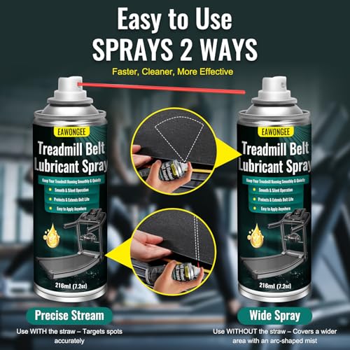 EAWONGEE Treadmill Belt Lubricant Spray 2-Pack 7.2oz - size: 2 Pack