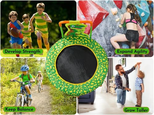 SSLine No-Gap 36'' Trampoline for Kids Toddler with Safety Pad, 36 inch Mini Trampoline with Heavy Duty Frame Indoor, Small Trampolines Max Load 220lbs, Gifts for Boys and Girls - color: Green