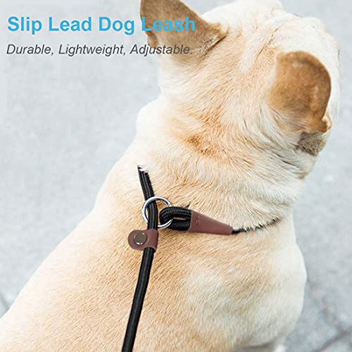 MayPaw Slip Lead Control Leash for Dogs No Pull, 13+ Colors Classic Dog Lead 7FT Pet Slip Leash, 1/4” Rope Leashes for Small Medium Animals (7ft*1/4", Dark Green) - color: dark green