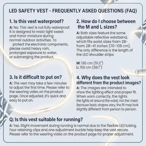 Reflective Running Vest for Men & Women, Built-in Control Panel