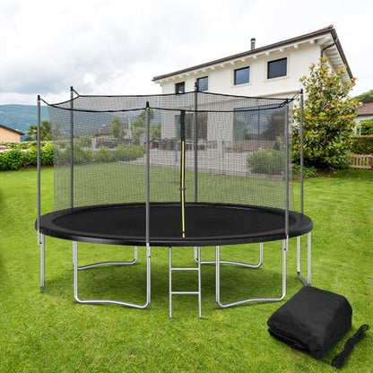 Trampoline Safety Enclosure Net PE Trampoline Flex Net Replacement for 6 Poles Round Frame Trampolines - size: 14"