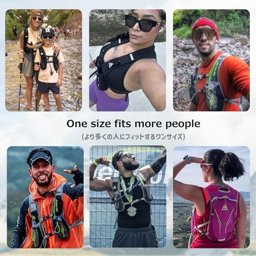 Azarxis Hydration Running Vest Backpack Pack 5L 5.5L for Women and Men Jogging Trail Race Marathon Cycling Hiking - color: Charcoal Black