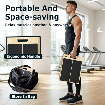 Adjustable Wooden Incline Stretcher for Leg Workouts
