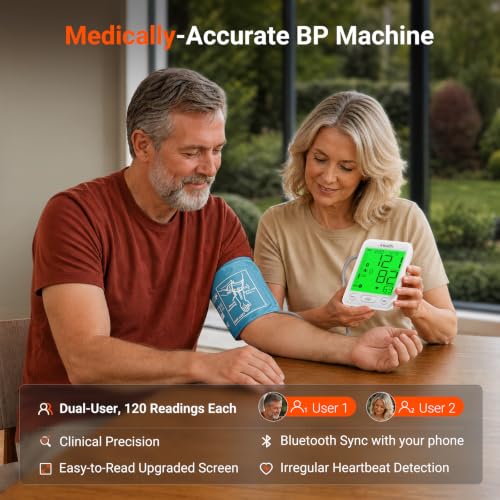 iHealth Accu Bluetooth Upper Arm Blood Pressure Monitor for Home Use - color: White