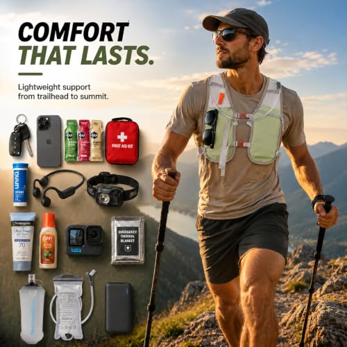Running Vest with 2L Hydration Bladder Lightweight Pack - color: Sage Green