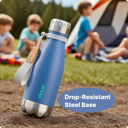 Kids Stainless Steel Water Bottle for School-9 oz Insulated Water Bottle - color: Royal Blue, size: 9 Ounces