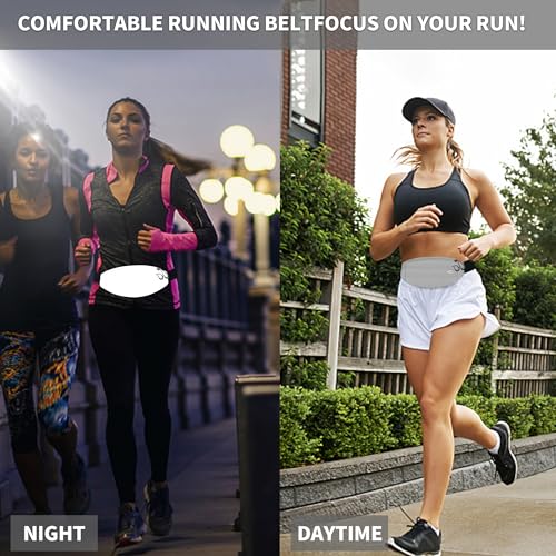 Running Fanny Pack Whole Bag Reflective, Running belt for Women &Men,Sweatproof Phone Holder Workout, Running Waist Pack(grey) - color: grey