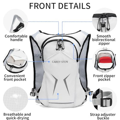 Carey STEN Lightweight Hydration Backpack with 1.5-Liter Water Bag - color: white