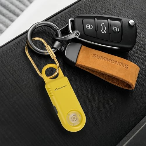 135dB Rechargeable Personal Safety Alarm Ultra-Bright Flashlight & Strobe Light. Non Slip Grip Keychain Emergency SOS Siren for Women, Students. Loud Sound Hiking Bear Alerts Lemon Yellow - color: Lemon Yellow