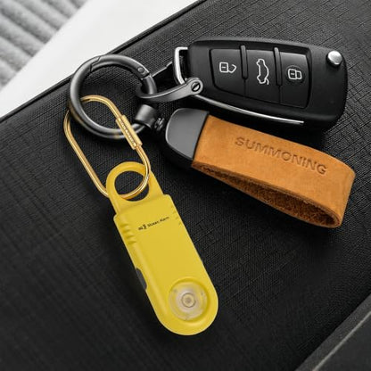 135dB Rechargeable Personal Safety Alarm Ultra-Bright Flashlight & Strobe Light. Non Slip Grip Keychain Emergency SOS Siren for Women, Students. Loud Sound Hiking Bear Alerts Lemon Yellow - color: Lemon Yellow