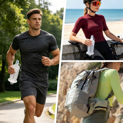 150ML Soft Flask, TPU Collapsible Soft Water Bottle for Hydration Pack, Running Vest, Leak-Proof Folding Water Bottle for Hiking Cycling Climbing Jogging- 1Pcs, Wihte - color: 150ML Wihte
