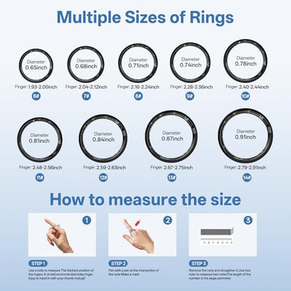 Smart Ring for Women and Men, Fitness Health Tracker Ring - color: Silver, size: 10#