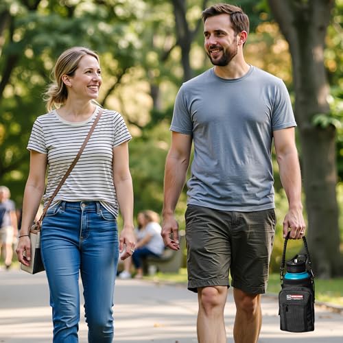 NATURE PIONEOR 32 oz Insulated Water Bottle with Carrier Bag & 3 Lids - color: Malachite Blue, size: 32 Ounces