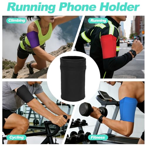 Cell Phone Armband Sleeve, Universal Sports Arm Band Sleeves Stretches to Fit All Phones Holder Black - Fitting for (Fitness ExerciseWorkout/Hiking/Jogging/Gym) - color: Black
