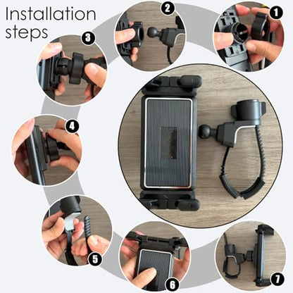 Tablet Holder Mount,360° Adjustable, Black