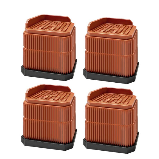 4 Pack Stackable Treadmill Riser Blocks, for Gym and Home Use - color: Brown, size: 2 layer(3nches)