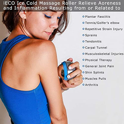 iECO Massage Ice Roller Ball Cold & Heat Therapy Plantar Fasciitis Roller