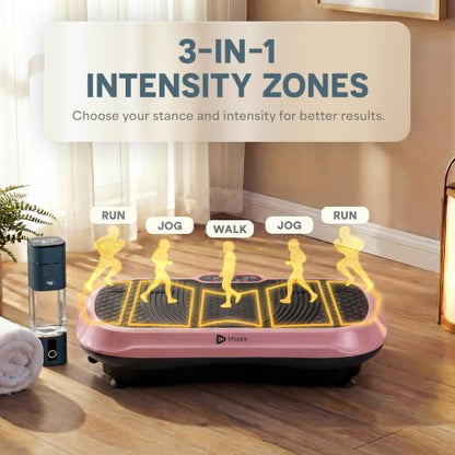 Lifepro Waver Vibration Plate Exercise Machine with 99 Speeds & 10 Presets - color: Pink