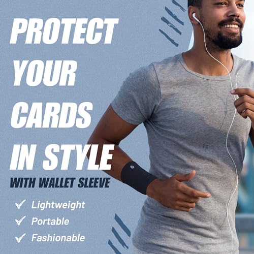 Wallet Sleeve, Wallet Wristband - Anti-Pickpocket -RFID Anti-theft - Lightweight -Perfect for Travel, Running, Hiking,3 Pack - size: Large