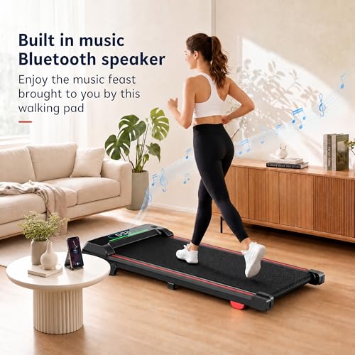 JUKER Walking Pad Treadmill Under Desk with Incline, RGB & Bluetooth