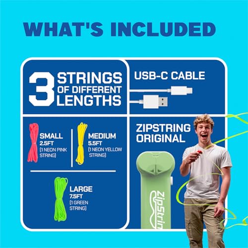ZipString Original Rope Launcher Toy, Luscious Lime - color: Luscious Lime