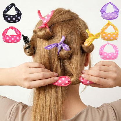 Oruola 10Pcs Silk Rollers for Hair,Satin Pillow Curlers