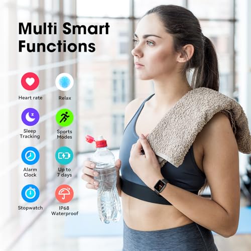 Fitness Tracker Watch with Heart Rate, Activity Tracker, Pedometer Watch - color: Black