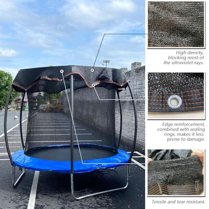 Trampoline Shade Cover 8FT Round High-Density Trampoline Cover - size: 8FT