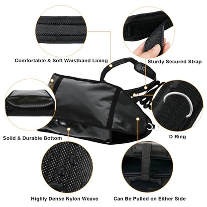 Weight Sled Trainer Adjustable, Resistance Running Sled with 3 Sandbags