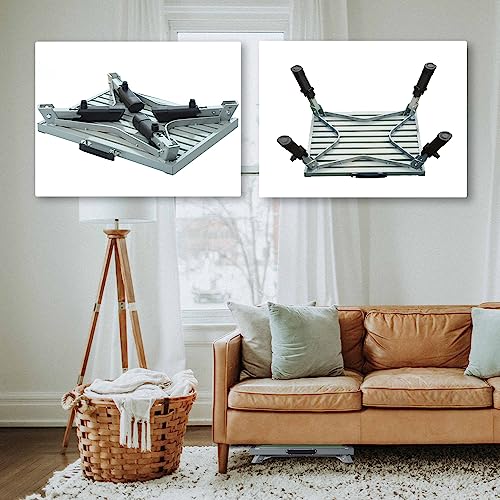Homeon Wheels Adjustable RV Step, Reflective Strip Non-Slip Platform - color: Gray Luminous