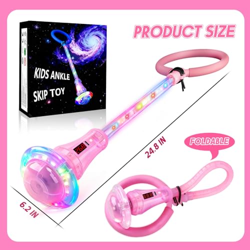 Dolanus Ankle Skip Toys with Counter, 6 7 8 Year Old Girl Birthday Gifts - color: Pink