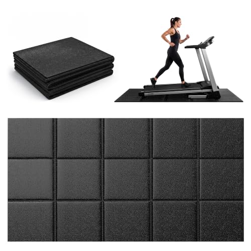 Exercise Bike Mat 70" x 30", 0.2"/0.25" Thick, Compatible with Peloton Bike - size: 78.3"L x 39.4"W x 0.25"Th