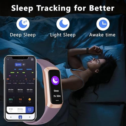 Fitness Tracker Activity Tracker Smart Watch 1.10''AMOLED Touch Color Screen,Smart Watch with 24/7 Blood Oxygen Heart Rate,Sleep Monitor,IP68 Waterproof,Step Counter Health for Women Men (Wine red) - color: Wine red