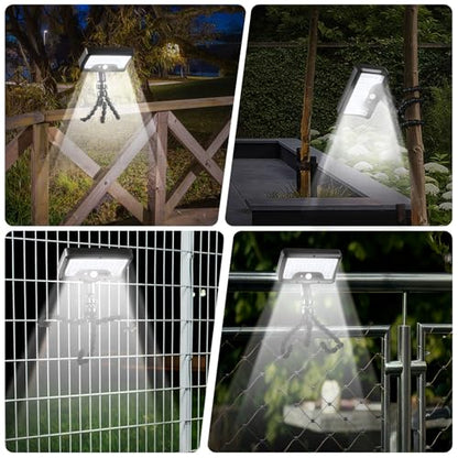 Solar Motion Lights Outdoor with Flexible Octopus Tripod (2 Pack, 6000K) - color: Black-Tripod, size: 2 Pack
