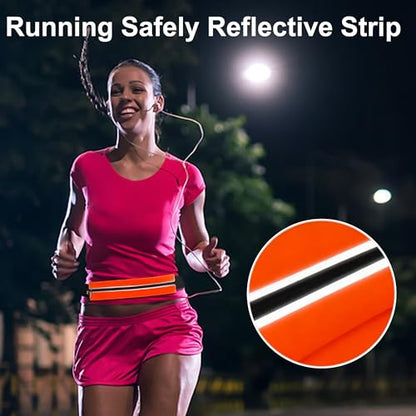 Running Belt Fanny Pack Men and Women Slim Running Bag Money Belt - color: Orange