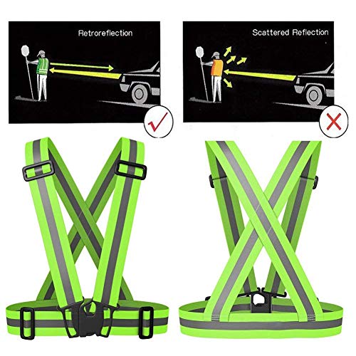 High Visibility Reflective Vest, Hi Vis Sports Gear Safety Vest for Walking the Dog, Running, Cycling, Motorcycle - color: Black