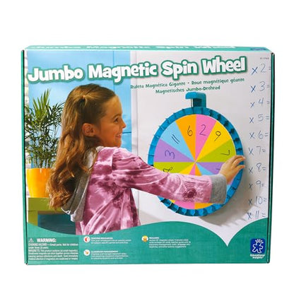 Educational Insights Jumbo Magnetic Spin Wheel - Customizable Magnetic Spinner for Classroom Games and Learning Activities, Fun Teacher & Classroom Supplies, Large Spinning Wheel for Dry Erase Board