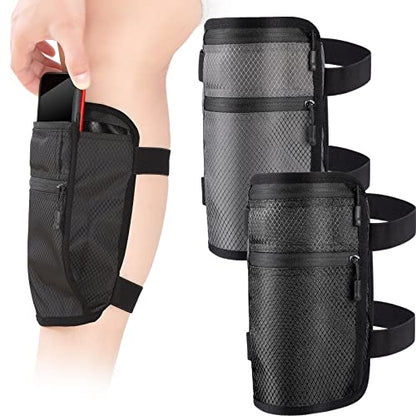 Xuniea 2 Pack Leg Phone Holder, Phone Calf Leg Band Holster, Black, Gray - color: Black, Gray