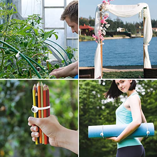 50PCS Mini White Ball Bungee Cords, 4 Inch Heavy Duty Outdoor Bungee Cord with Balls, Tarp Tie Down Bungee Balls for Shelter, Camping, Cargo,Tent Poles UV Resistant（Ball Size 1 inch） - size: 4 inch