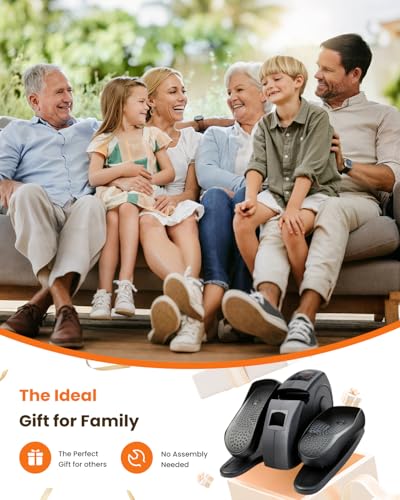 Under Desk Elliptical Machine, Ellipse Leg Exerciser as Seen on TV with Remoter, Quiet Electric Seated Pedal Exerciser, Mini Leg Exercise While Sitting for Seniors, Manual & Auto Mode