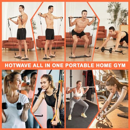 HOTWAVE Push Up Board, Portable Pushup Board & Plank Trainer, Push Up Bar - color: Black