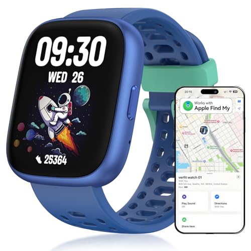 Fitness Tracker No APP No Phone Needed, Compatible with Apple Find My - color: Blue