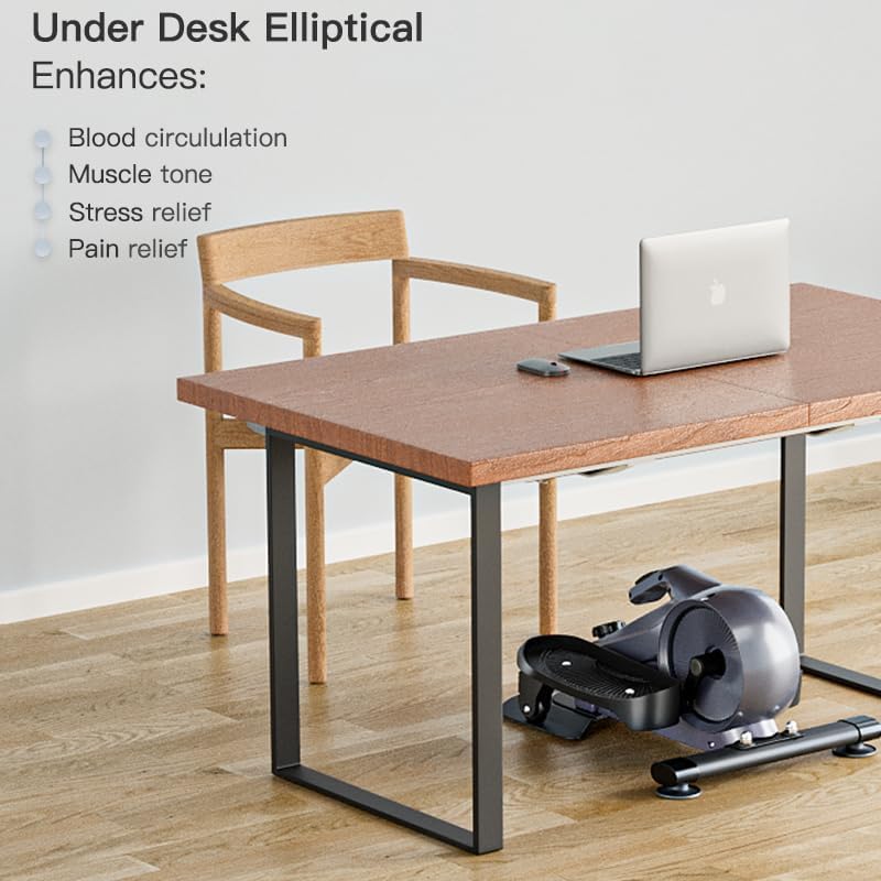 Under Desk Elliptical,Quiet Under Desk Elliptical，Standing Position Ellipse Leg Exerciser As Seen on Tv，Adjustable Speed Elliptical Exercise Machine ，Pedal Exerciser Under Desk Bike for Home Office