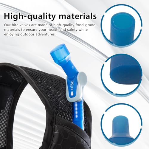 [2025 New] Bite Valve Replacement Mouthpieces for Camelbak,for Most Brands Hydration Pack Bladder (Blue, 8 Pack)
