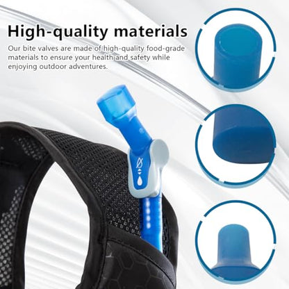 [2025 New] Bite Valve Replacement Mouthpieces for Camelbak,for Most Brands Hydration Pack Bladder (Blue, 8 Pack)