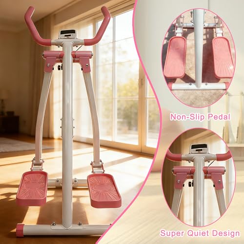 KINMAC Air Walking Elliptical Exercise Machine - color: Pink